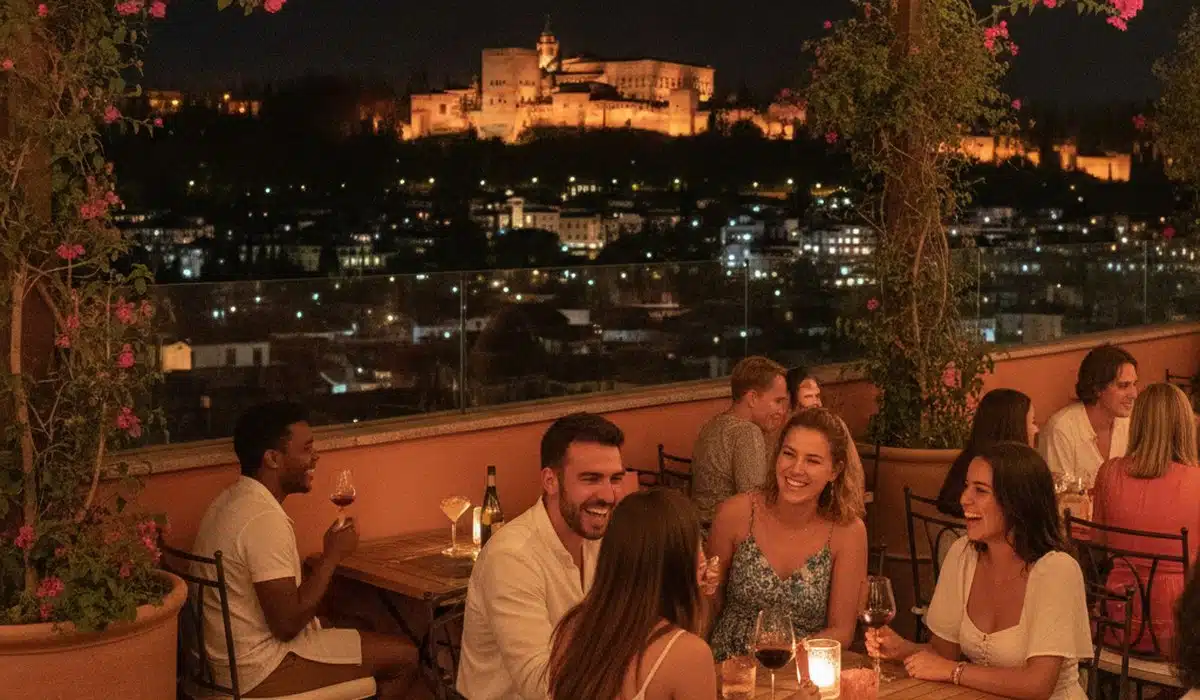 Ambiente de noche en una discoteca de Granada
